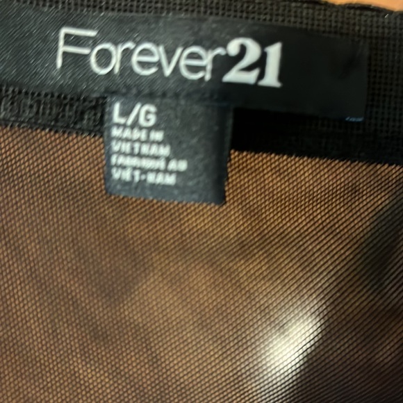 Black Lace Corset- Forever 21 - Large- Zipper Closure - Picture 5 of 6